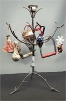 20" Wrought Iron Christmas Tree With Ornaments