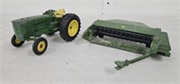 (Z) John Deere Die-Cast Tractor And Mower.