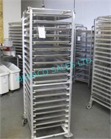 1X, PORTA TRAY RACK W/  19X, 18"x26" BAKE TRAYS