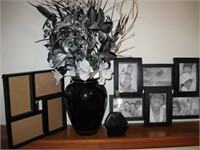Black Decor Lot, Multi Pictures, Vase, Coasters