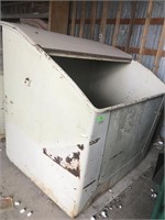 Large metal bins used for recycling various