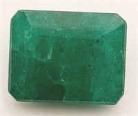 (KK) Green Jadeite Gemstone - Emerald Cut - 15.22