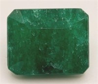 (KK) Green Jadeite Gemstone - Emerald Cut - 13.71