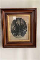 Antique framed engraving of George Washington