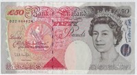UNC 50 pounds RARE ND1993-98 Bank of England Gb3CA