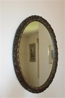 Framed Oval Mirror 28x19.5