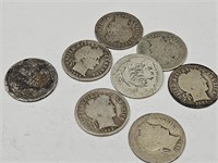 8-1903 O Silver Barber Dimes