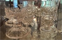 LOT OF GLASS CANDLE HOLDERS