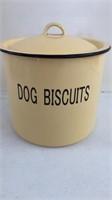 Enamelware Dog Biscuit Pot