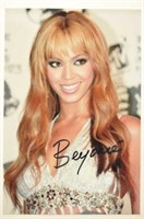 Signed Beyonce Knowles 6.5 x 9.5 Photo With COA