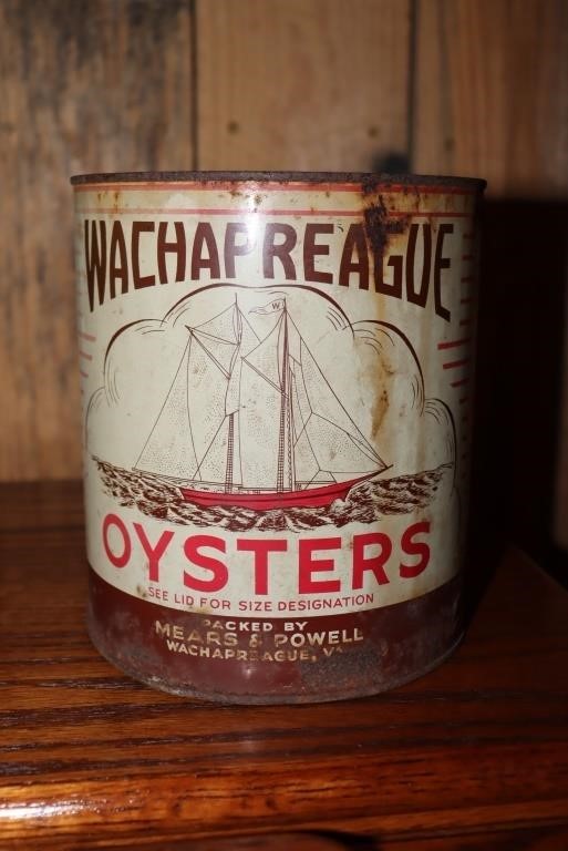 Wachapreague Oysters with sailing schooner