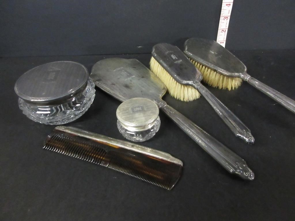 6 PIECE BIRKS STERLING SILVER BRUSH SET