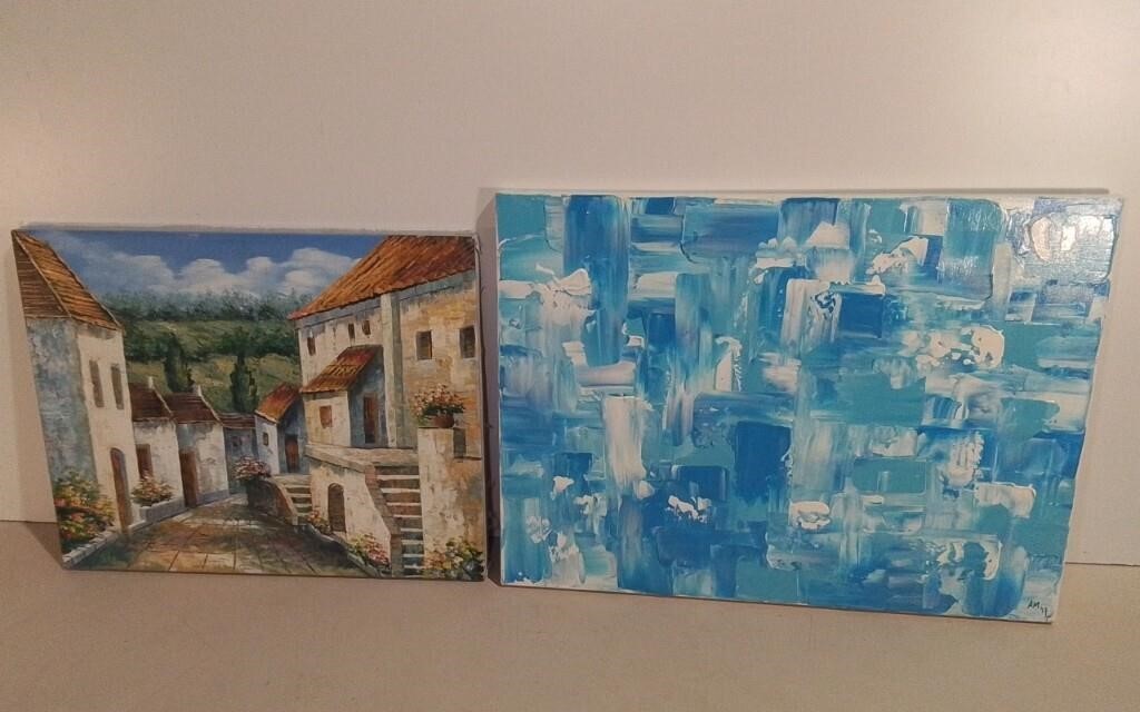 Two Signed Canvas Paintings