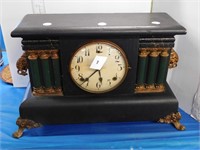 MANTLE CLOCK - CASE IS MADE OF WOOD, FEET AND