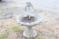 Concrete Angel Bird Bath