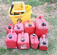 Gas Cans & Mop Bucket