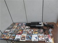 PLAYSTATION 3, 2 CONTROLLERS & APPROX. 40 GAMES