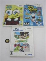 3 jeux de Nintendo Wii dont Raving Rabbids