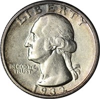 1932-S WASHINGTON QUARTER - AU