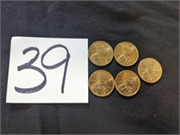 5- 2000 Dollar Coins D mint