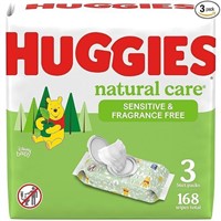 3 Pack of Huggies Natural Sensitive Baby Wipes