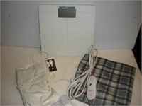 2 Heating Pads and Bathroom Scale