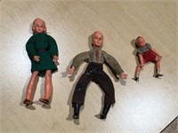 3 EARLY RUBBER DOLLS
