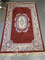 5ft by 93" red rug