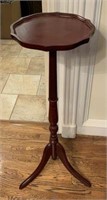 Powell Pie Crust Accent Table with Mahogany Finish