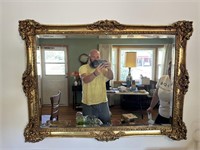 Large gold Gilded mirror 41“ x 30“