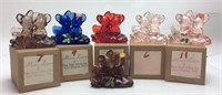 6 VINTAGE PEE GEE GLASS MICE