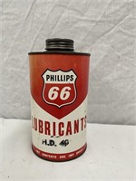 Phillips 66 quart oil tin