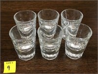 6 Heavy Glass Shot Glasses
