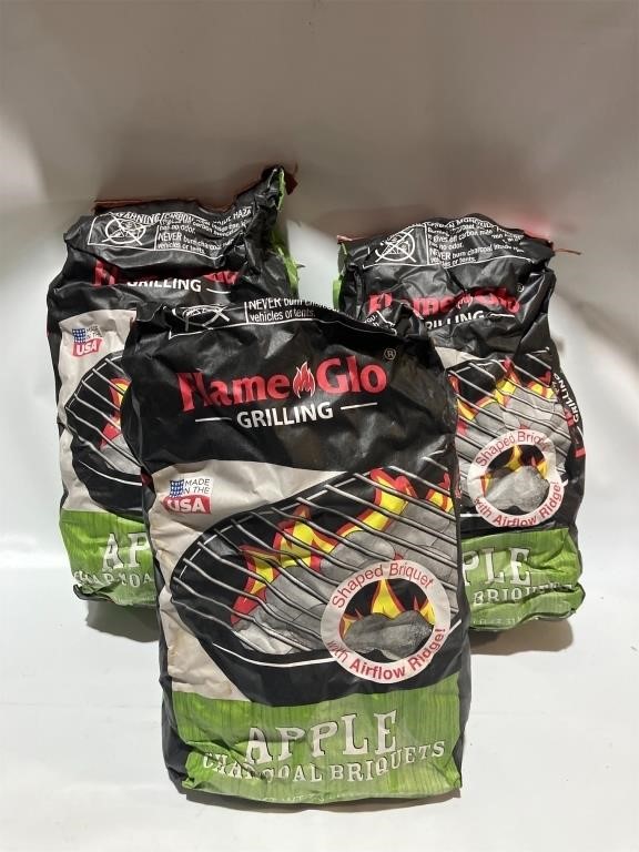 $25  Set of 3 Flame Glo Apple Bags