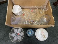 Box Lot of assorted glassware