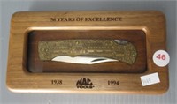 56 Year Mac Tools folding knife from 1994. Blade