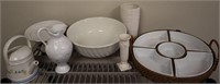 ASSORTMENT OF WHITE SERVING DISHES ITALY