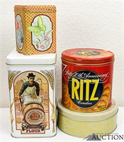 (4) Advertising Tins - Ritz Crackers