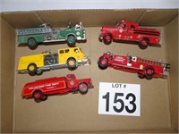 FIVE CORGI FIRE TRUCKS