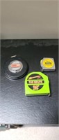 3 assorted measuring tapes