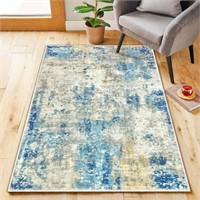 3' x 5'  iOhouze 3'x5' Blue Abstract Washable Non-