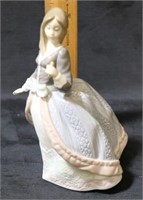 Lladro Porcelain Woman Statue