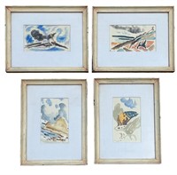 Four Mid Century Works Signed ROGER CHASTEL