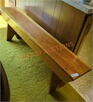5' handmade wooden bench