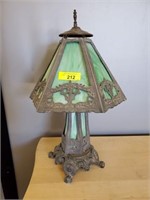 MISSION ARTS  STAINED GLASS LEADED/SLAG LAMP