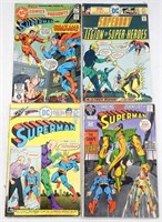 (4) BRONZE AGE SUPERMAN DC COMICS