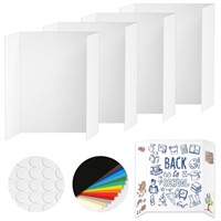 4 Pcs Small Trifold Poster Board, 21.5 x 14 inches