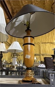 Decorative Wood Vase Lamp