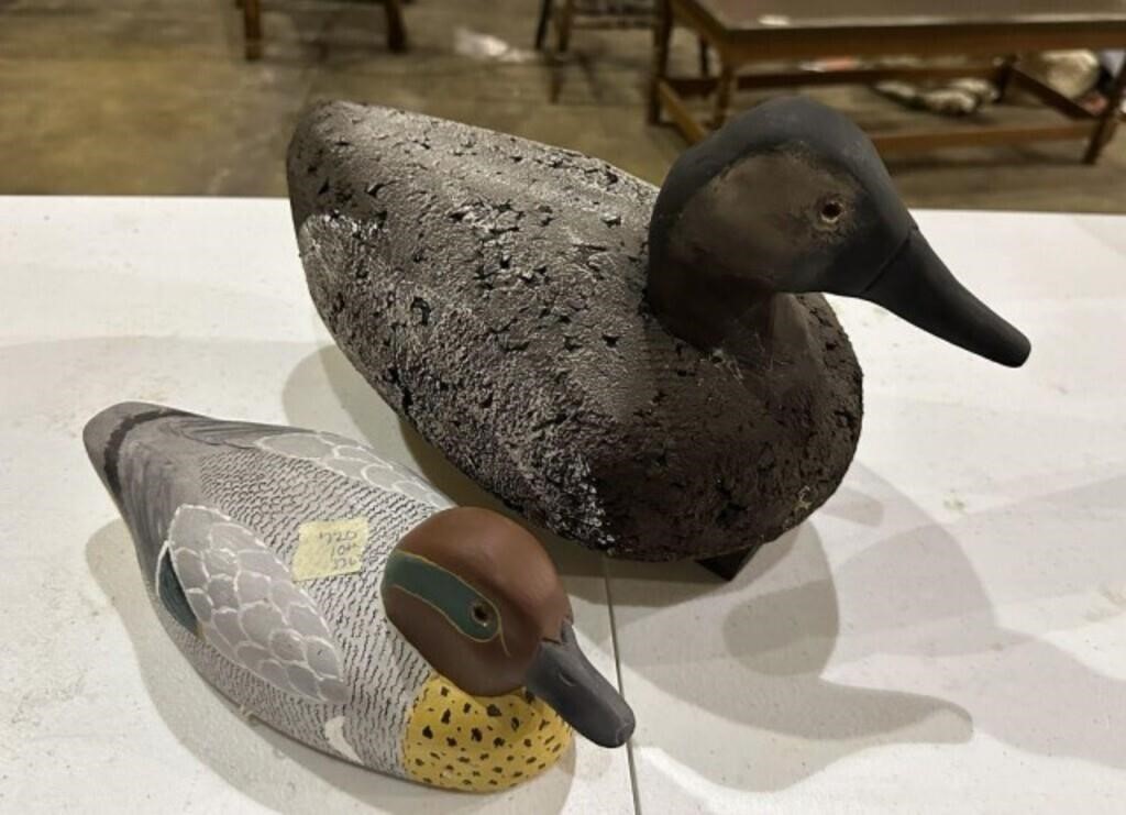 Signed Duck and Vintage Foam Duck