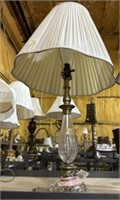 Modern Glass and Metal Lamp